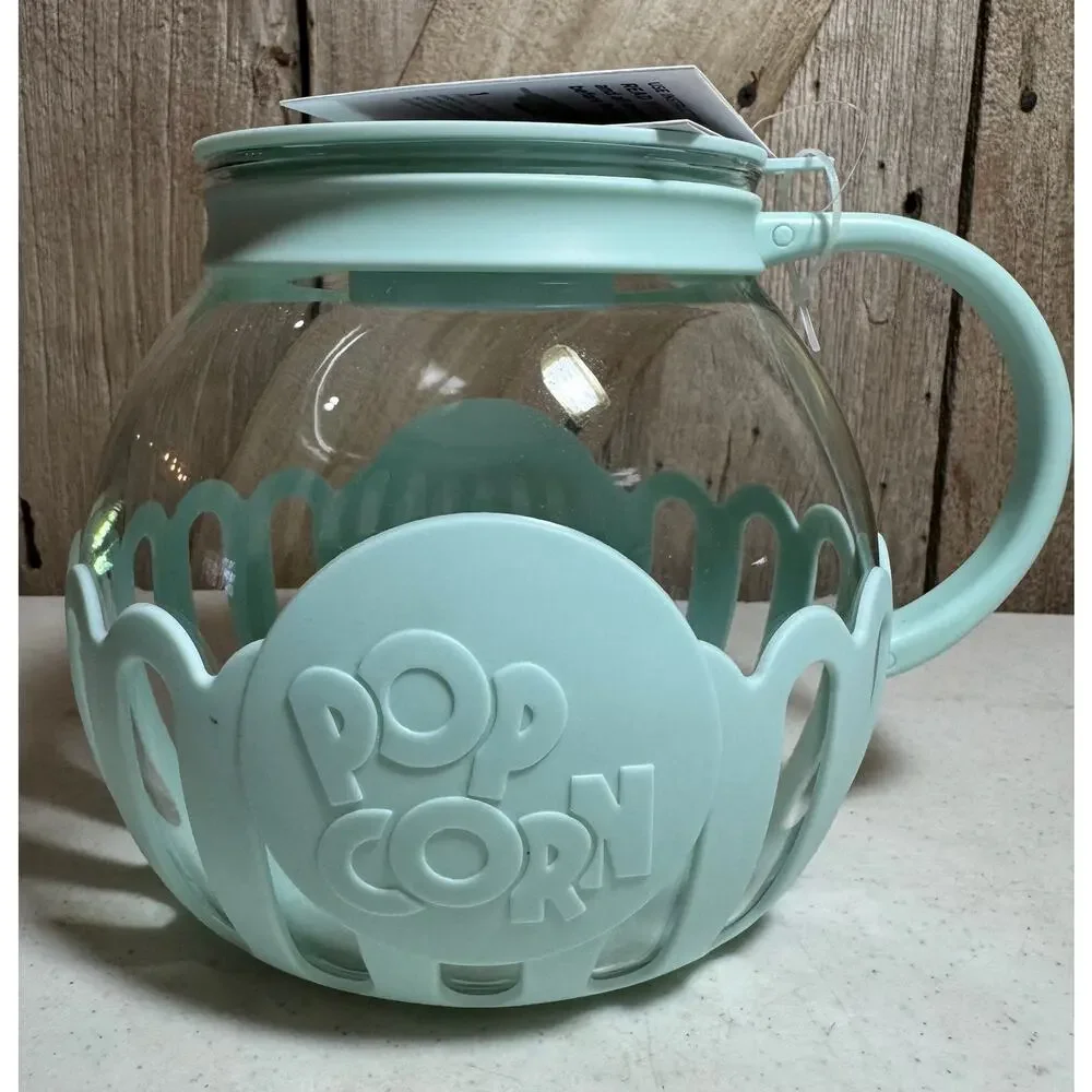 Ecolution Micro-Pop 3 Qt. Microwave Popcorn Popper Mint Green New with Tags